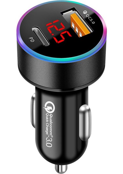 Hızlı Şarj 4.0 3.0 USB Araç Şarj Cihazı Qc4.0 Qc3.0 Hızlı Pd USB C Araç Telefonu Şarj Cihazı iPhone Huawei Xiaomi Mi Tip C Cep Telefonu (Yurt Dışından) fırsatları
