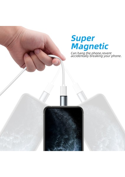 Tip C Mikro USB Dönüştürücü Manyetik Adaptör USB Kablosu Manyetik Şarj Konektörü Usbc 3 In 1 Şarj Dönüştürücü iPhone Samsung Için (Yurt Dışından) fırsatları