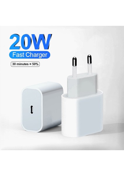 Orijinal 20W Pd Hızlı Şarj Cihazı Apple iPhone 12 11 13 Pro Max Mini 8 Artı Se USB C Adaptörü Xr x Xs Max iPad Için Hızlı Şarj (Yurt Dışından)