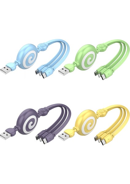 3'ü 1 Arada USB Şarj Kablosu, Çoklu Geri Çekilebilir Şarj Cihazı Veri Senkronizasyon Kablosu Konektörü, Telefon/tip C/mikro USB Bağlantı Noktası Adaptörü 1 M (Yurt Dışından) fiyatları