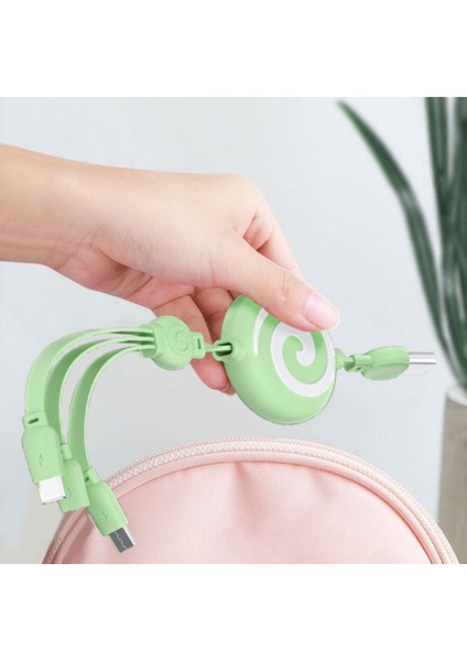 3'ü 1 Arada USB Şarj Kablosu, Çoklu Geri Çekilebilir Şarj Cihazı Veri Senkronizasyon Kablosu Konektörü, Telefon/tip C/mikro USB Bağlantı Noktası Adaptörü 1 M (Yurt Dışından) indirimleri