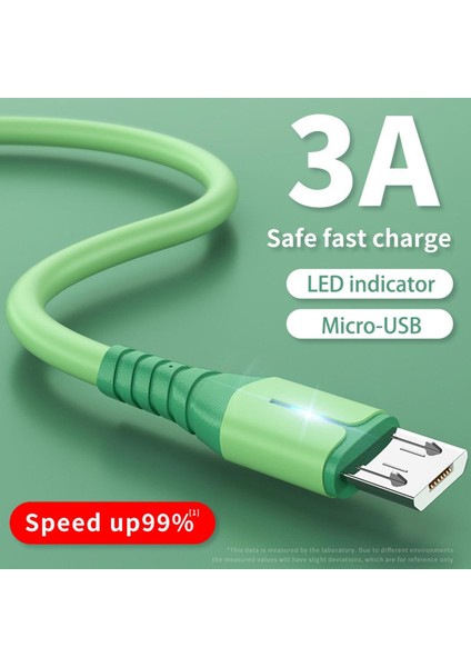 LED 2 M USB Mikro Kablo 3A Hızlı Şarj Veri Kablosu Samsung Xiaomi Htc Oppo Vıvo Şarj Cihazı USB Kablosu Cep Telefonu Aksesuarları (Yurt Dışından)
