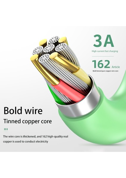 LED 2 M USB Mikro Kablo 3A Hızlı Şarj Veri Kablosu Samsung Xiaomi Htc Oppo Vıvo Şarj Cihazı USB Kablosu Cep Telefonu Aksesuarları (Yurt Dışından) indirimleri