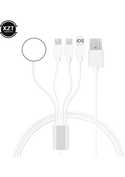 Telefon Izle Şarj Cihazı Mikro USB Tip-C Android 4in1 3in1 2in1 Şarj Kablosu Dock iphone Apple Watch Iwatch Xiaomi Samsung (Yurt Dışından) fiyatları