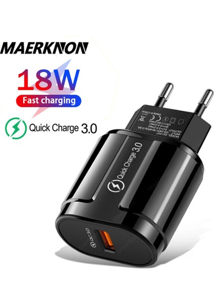 18W Hızlı Şarj3.0 USB Hızlı Telefon Şarj Cihazı Ab/abd Tak Duvar Şarj Adaptörü iPhone Xiaomi Samsung Huawei Için Taşınabilir USB Şarj Cihazı (Yurt Dışından)