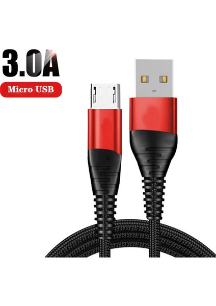 3A USB Mikro B Kablosu Tip A Transfer Mikro Kablo Veri Hızlı Şarj Kablosu Samsung Huawei Xiaomi USB 3.0 Mikro B Veri (Yurt Dışından)