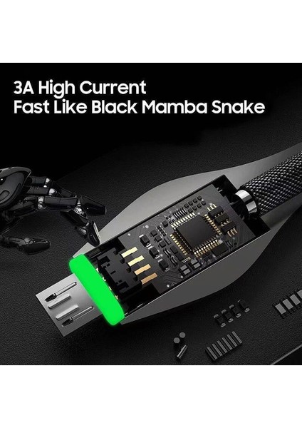 3A Örgülü USB Tip C Kablo Hızlı Şarj Kablosu Kablosu Usb-C Şarj Cihazı Cep Telefonu Usbc Tip-C Kablo Samsung S20 S10 Artı Xiaomi (Yurt Dışından) fırsatları