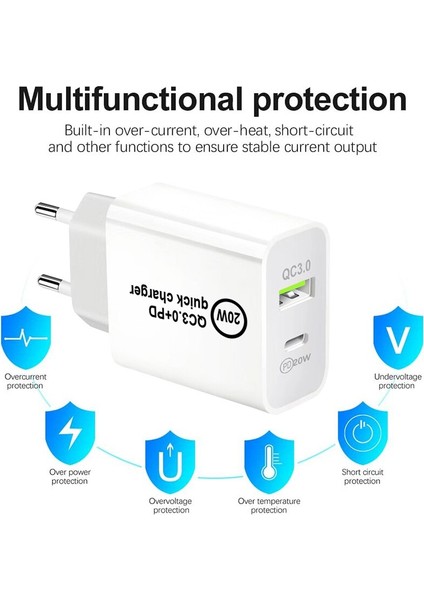 Yeni Seyahat Duvar Adaptörü Dönüştürücü Soket Güç Au/ingıltere/abd/ab Tak USB Şarj Aleti Cep Telefonu 20 W Çift USB Şarj (Yurt Dışından) fiyatları