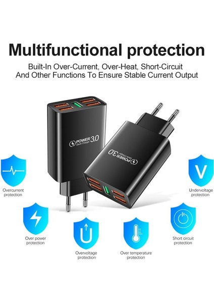 USB Şarj Cihazı Cep Telefonu Şarj Cihazı Çok Bağlantı Noktalı Seyahat Şarj Kafası Avrupa Standardı ve Amerikan Standardı Şarj Kafası (Yurt Dışından) fırsatları