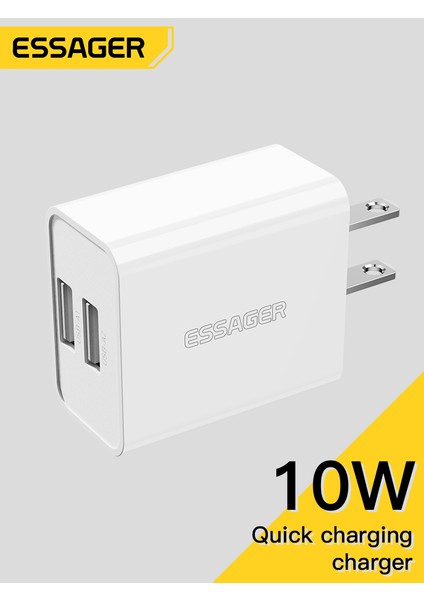 Essager USB Tip C Şarj Cihazı Hızlı Şarj 3.0 iPhone 14 Samsung Xiaomi 2 Port Çoklu Fiş Duvar Cep Telefonu Hızlı Şarj (Yurt Dışından) fiyatları