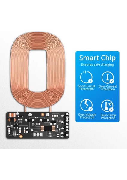Qi Kablosuz Şarj Alıcısı iPhone 7 6 S Artı Mikro USB Tip C Samsung Huawei Xiaomi Için Evrensel Şarj Alıcısı Adaptörü (Yurt Dışından) indirimleri