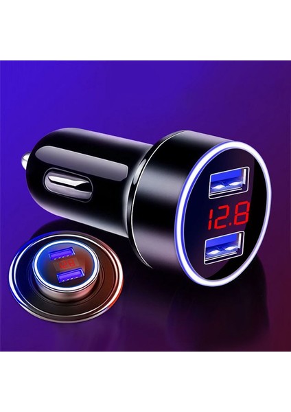 4.8A 5V Araç Şarj Cihazları 2 Port Hızlı Şarj Samsung Huawei iphone 11 8 Artı Evrensel Alüminyum Çift USB Araç Şarj Adaptörü (Yurt Dışından) indirimleri