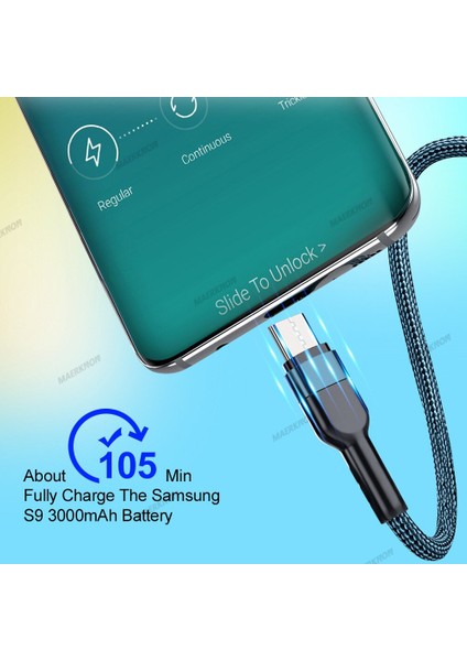 3A USB C Hızlı Şarj Kablosu C Tipi Veri Kablosu Mikro USB Kablolu Telefon Şarj Kablosu Tip-C Teller Samsung Xiaomi Android Telefon Için (Yurt Dışından) indirimleri