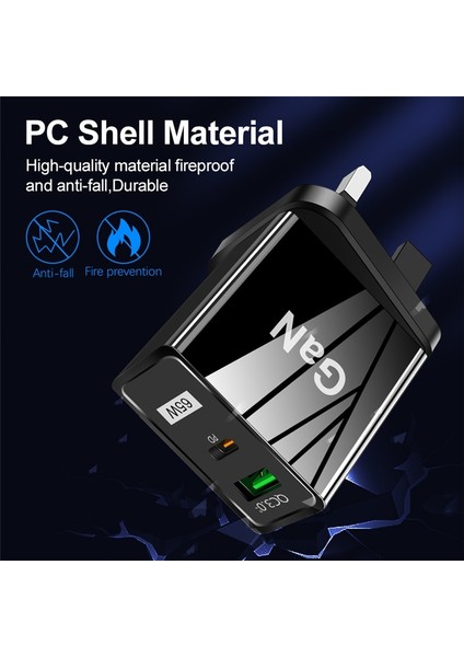 65W Gan Şarj Cihazı Tablet Dizüstü Bilgisayar Hızlı Şarj Cihazı Tip C Pd Hızlı Şarj Cihazı Kore Şartname Fiş Adaptörü iPhone 14 13 Samsung Için (Yurt Dışından) indirimleri