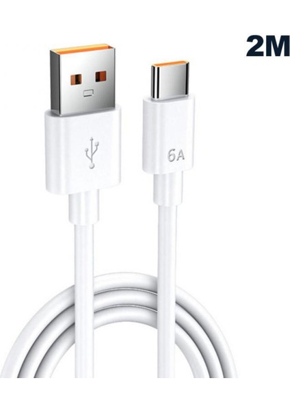 6A Süper Şarj Kablosu Mikro USB Tip-C Hızlı Şarj Cihazı Mikro USB Tip-C Veri Kablosu Samsung Xiaomi Huawei Oneplus (Yurt Dışından)