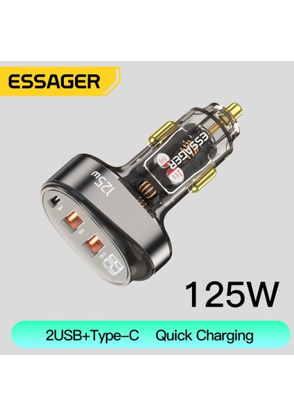 Essager 125W Dijital Ekran Hızlı Araç Şarj Cihazı iPhone iPad MacBook Için USB Ac Hızlı Şarj Cihazı Huawei Onur Için Xiaomi Samsung Oppo (Yurt Dışından) fırsatları