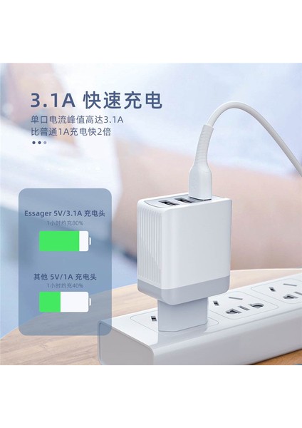 [etop]qc3.0 3usb Hızlı Şarj Cep Telefonu Şarj Cihazı Çok Bağlantı Noktalı Abd Standardı, Avrupa Standardı ve Ingiliz Standardı Seyahat Şarj Cihazı (Yurt Dışından) fırsatları