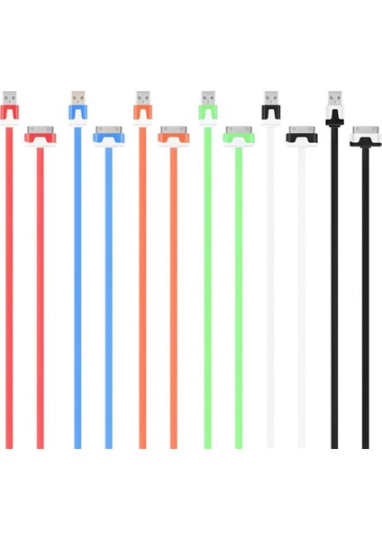 IPhone Bağlayıcı Halat Için USB Kablosu Düz Erişte Mikro USB Veri Şarj Kablosu (Yurt Dışından) fiyatları