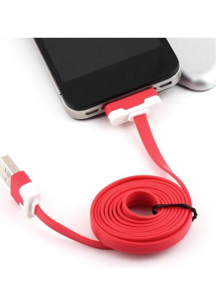 IPhone Bağlayıcı Halat Için USB Kablosu Düz Erişte Mikro USB Veri Şarj Kablosu (Yurt Dışından) modelleri