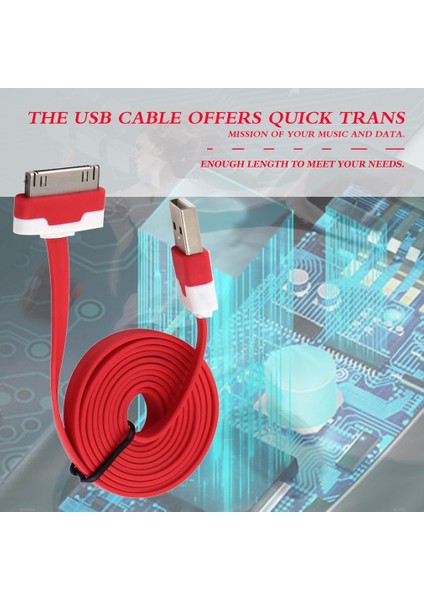 IPhone Bağlayıcı Halat Için USB Kablosu Düz Erişte Mikro USB Veri Şarj Kablosu (Yurt Dışından) indirimleri