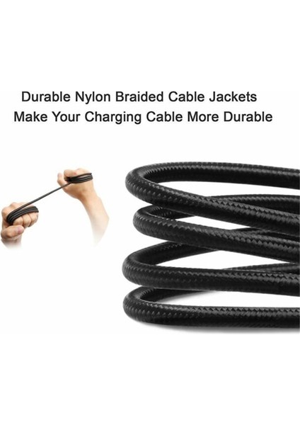 USB C Tipi Kablo Xiaomi Redmi K20 Pro Tip-C Kablo Naylon Örgülü USB C Hızlı Şarj Kablosu Samsung Galaxy S8 Tablet Kabloları (Yurt Dışından) fırsatları