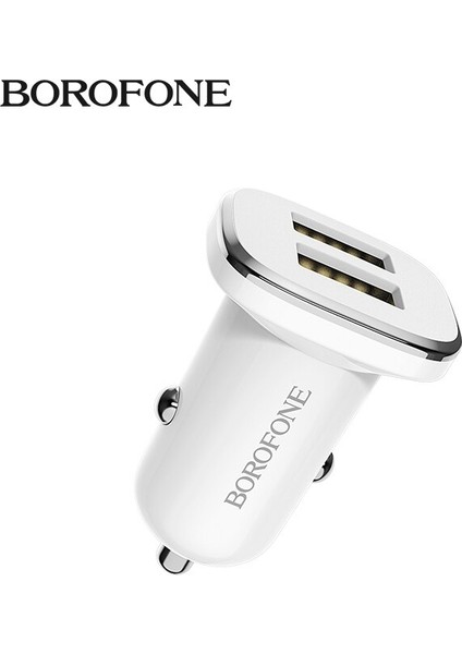 Borofone Çift USB Araç Şarj Cihazı iPhone 11 12 Tablet Xiaomi Mi 10 11 Poco X3 Pro Samsung S20 Evrensel Cep Telefonu Araç Şarj Cihazı (Yurt Dışından)