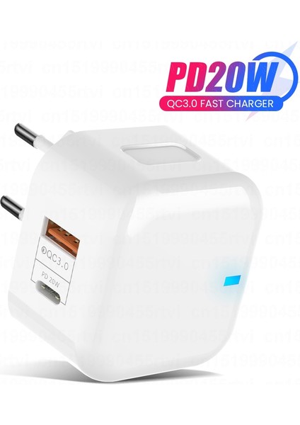 Abd/ab USB Tip C Şarj Cihazı iPhone 13 12 11 Pro Qc3.0 Hızlı Şarj Pd 20W Usb-C Hızlı Şarj Seyahat Duvar Şarj Cihazı Güç Adaptörü (Yurt Dışından)