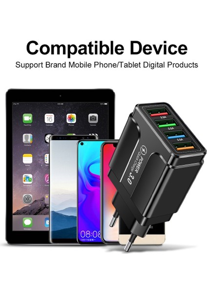 5.1A Evrensel Hızlı Şarj Şarj Cihazı 3.0 Cep Telefonu Duvar Hızlı Şarj IPHONE12 Xiaomi 4 Port Tablet Şarj Cihazı USB Şarj Cihazı (Yurt Dışından) fırsatları