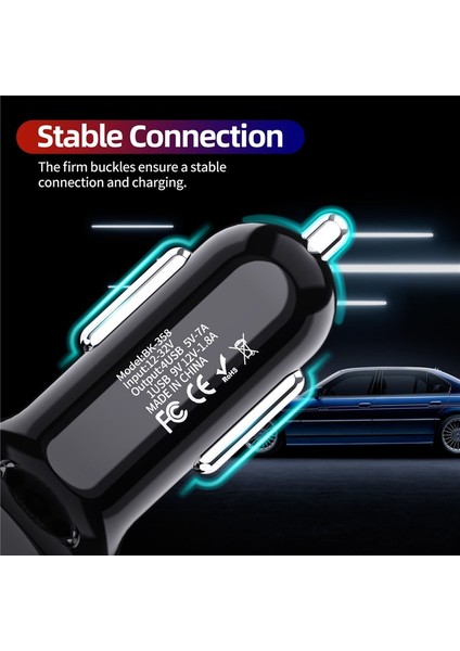 Uslıon 4 Port USB Araç Şarjı 48W Hızlı 7A Mini Hızlı Şarj iPhone 11 Için Xiaomi Huawei Cep Telefonu Şarj Adaptörü Arabada (Yurt Dışından) indirimleri
