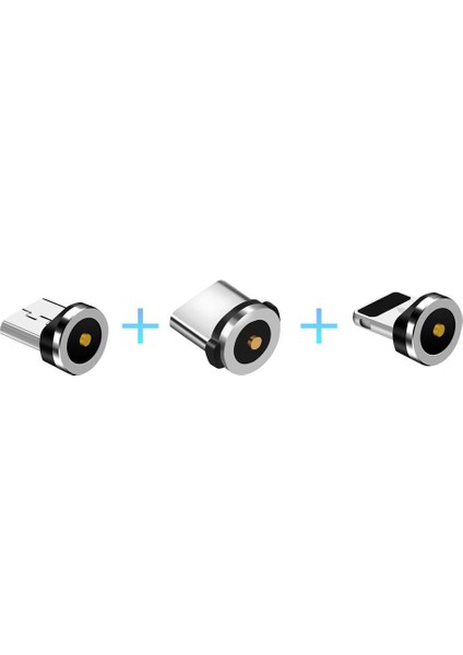 Manyetik Fiş Mikro USB / Tip C / 8 Pin /aydınlatma Adaptörü USB Fişi (Yalnızca Manyetik Fiş) Yuvarlak Kafa Için Manyetik Kablo (Yurt Dışından)