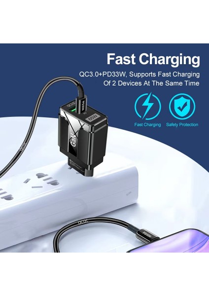 65W Gan Hızlı Şarj Adaptörü Tip C USB Pd Hızlı Şarj Cihazı iPhone 14 13 iPad Huawei Xiaomi Samsung Için MacBook Pro Dizüstü Bilgisayar (Yurt Dışından) fırsatları