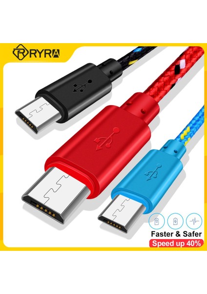 Ryra USB C Tipi Kablo Hızlı Şarj USB C Kabloları Tip-C Veri Kablosu Şarj Cihazı USB C Samsung S9 Not 9 Huawei P20 Pro Xiaomi 1 M (Yurt Dışından)