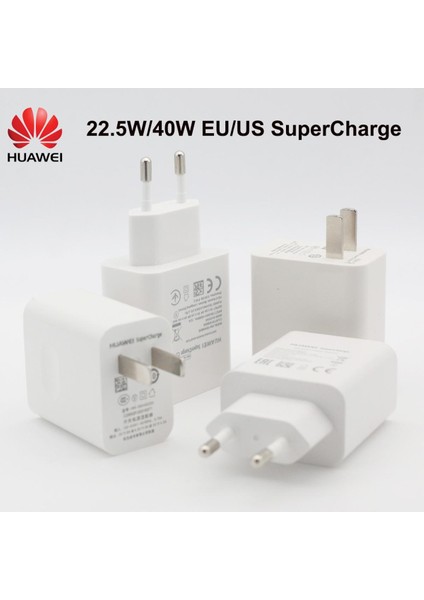 Orijinal Huaweı Hızlı Şarj Cihazı 40W 22.5W Ab Abd Supercharge C Tipi Kablo Huaweı P30 P40 P20 Pro Lite Mate 9 10 Pro Mate 20 V20 (Yurt Dışından)