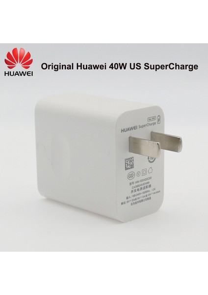 Orijinal Huaweı Hızlı Şarj Cihazı 40W 22.5W Ab Abd Supercharge C Tipi Kablo Huaweı P30 P40 P20 Pro Lite Mate 9 10 Pro Mate 20 V20 (Yurt Dışından) modelleri