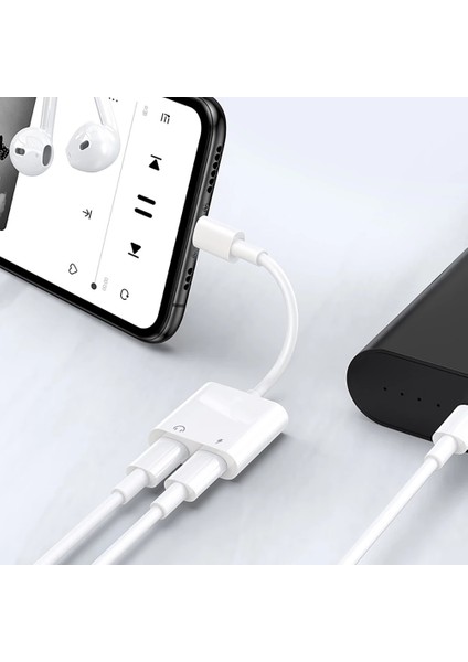 Ilepo Şarj Aleti Ses Adaptador Jak Adaptörü Iphone 7 8X11 Kulaklık Adaptörü Yıldırım 3,5 mm Jack Kulaklık Splitter (Yurt Dışından) fiyatları
