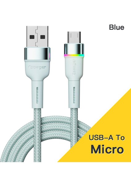Essager Mikro USB Kablosu Hızlı Şarj Veri Kablosu Tel Xiaomi Mi Redmi Realme 12 11 10 Huawei Samsung Telefon Şarj Kablosu Kablosu (Yurt Dışından)