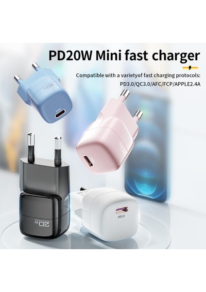 Essager 20W USB Tip C Şarj Cihazı iPhone 12 Pro Max Mini Hızlı Şarj 3.0 Qc Pd Usbc Usb-C Hızlı Şarj Seyahat Duvar Şarj Cihazı (Yurt Dışından)
