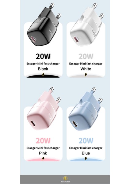 Essager 20W USB Tip C Şarj Cihazı iPhone 12 Pro Max Mini Hızlı Şarj 3.0 Qc Pd Usbc Usb-C Hızlı Şarj Seyahat Duvar Şarj Cihazı (Yurt Dışından) indirimleri