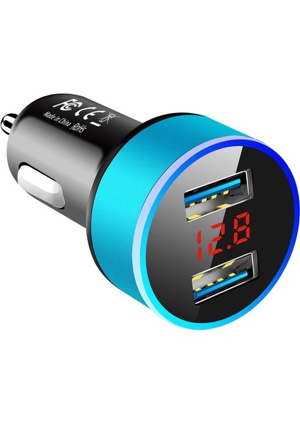 3.1A Çift USB Araç Şarj Cihazı 2 Port LED Ekran Evrensel Cep Telefonu Araç Şarj Cihazları Hızlı Şarj Adaptörü Monitör Gerilimi (Yurt Dışından) modelleri
