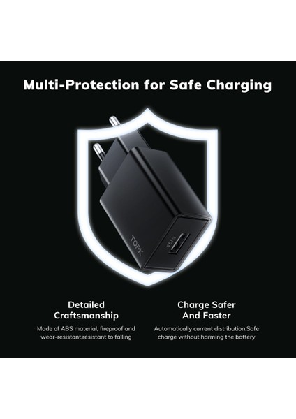 Topk B25 5 V 2A USB Şarj Aleti iPhone x 11 8 Hızlı Duvar Şarj Cihazı Ab Abd Adaptörü Cep Telefonu Şarj Cihazı Samsung S10 Huawei Xiaomi (Yurt Dışından) fırsatları