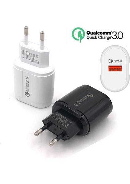 24W Hızlı Şarj 3.0 USB Şarj Aleti Qc3.0 Qc Hızlı Şarj Ab Tak Adaptörü Duvar Cep Telefonu Şarj Cihazı iPhone Samsung Xiaomi Için (Yurt Dışından)
