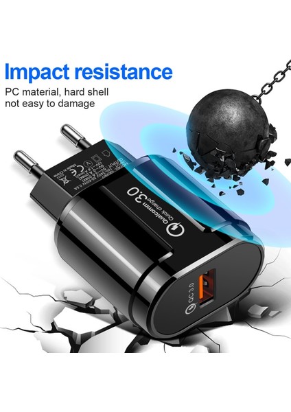 24W Hızlı Şarj 3.0 USB Şarj Aleti Qc3.0 Qc Hızlı Şarj Ab Tak Adaptörü Duvar Cep Telefonu Şarj Cihazı iPhone Samsung Xiaomi Için (Yurt Dışından) indirimleri