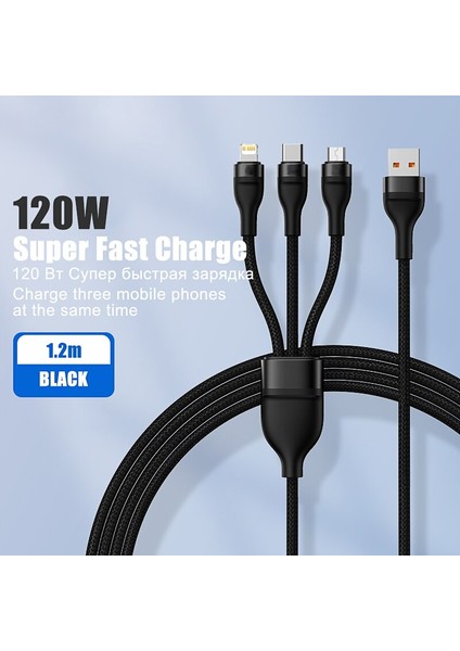 3in1 USB C Tipi C Kablo iPhone 14 13 12 Pro Max Hızlı Şarj Samsung Huawei Xiaomi Android Telefon Şarj Cihazı Veri Kablosu (Yurt Dışından) fiyatları