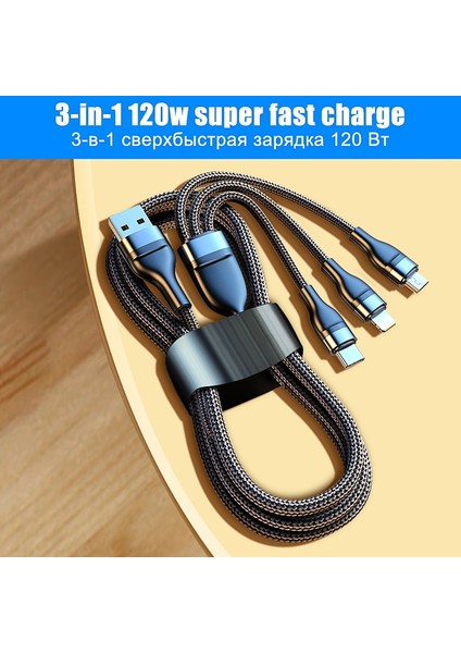 3in1 USB C Tipi C Kablo iPhone 14 13 12 Pro Max Hızlı Şarj Samsung Huawei Xiaomi Android Telefon Şarj Cihazı Veri Kablosu (Yurt Dışından) modelleri