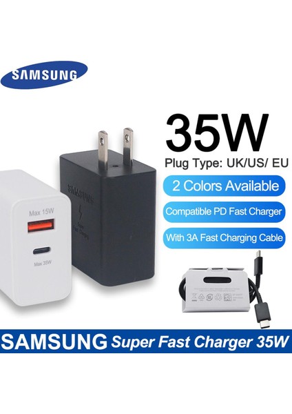 Samsung Orijinal Süper Hızlı Şarj Cihazı 35 W Pd Pps Seyahat Güç Adaptörü S21 S21 + S20 Fe Not 20 Ultra 10 10+ M51 A71 A52 A72 (Yurt Dışından)