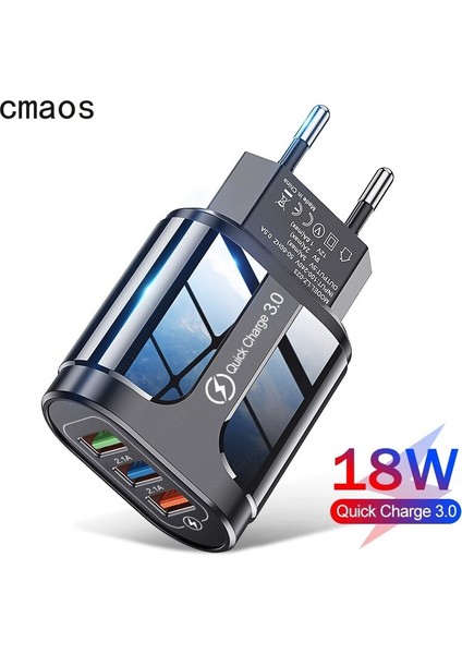 3 USB Şarj Aleti Hızlı Şarj 3.0 4.0 USB Şarj Aleti iPhone 12 Pro 11MAX Xiaomi Samsung Huawei Hızlı Şarj Duvar Telefonu Şarj Cihazları (Yurt Dışından)