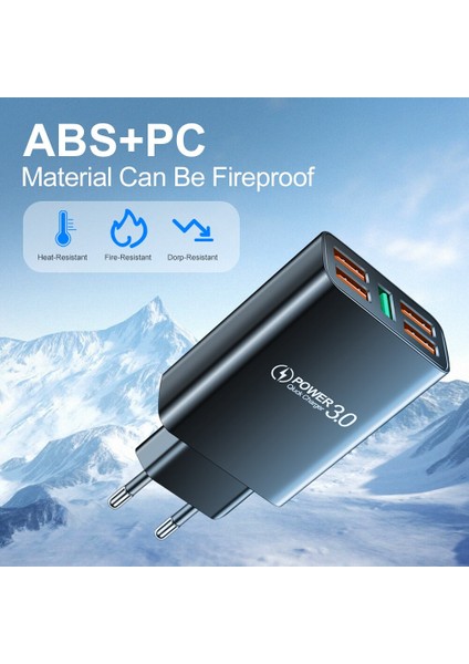5.1A 5 Port USB Şarj Aleti Hızlı Şarj Hızlı Duvar Şarj Cihazı Xiaomi iPhone Huawei Taşınabilir Telefon Şarj Cihazı Qc3.0 Adaptörü Ab/abd Tak (Yurt Dışından) fiyatları