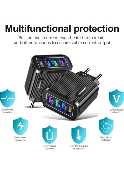 Olaf Ab/abd Plug USB Şarj Cihazları 4 Port Hızlı Şarj Cihazı 3.0 Telefon Şarj Cihazı Iphone 14 13 Promax Taşınabilir Cep Telefonu Hızlı Şarj Cihazı (Yurt Dışından) fırsatları