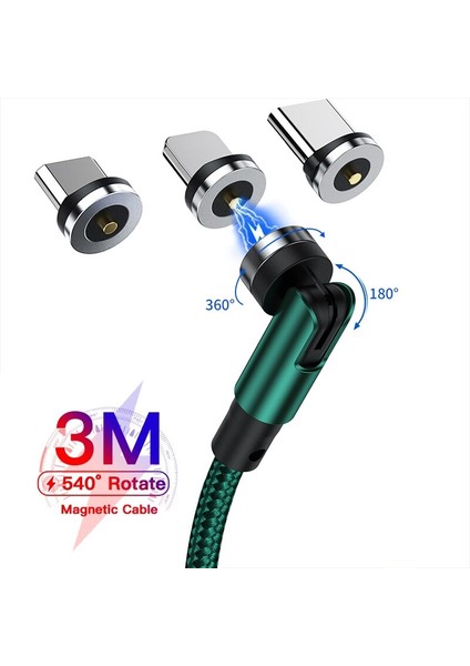 Manyetik Kablo Hızlı Şarj Kablosu Mikro USB Kablosu Tip C Kablo iPhone Xiaomi Için Mıknatıs Şarj Cihazı USB Tel Kablosu (Yurt Dışından)
