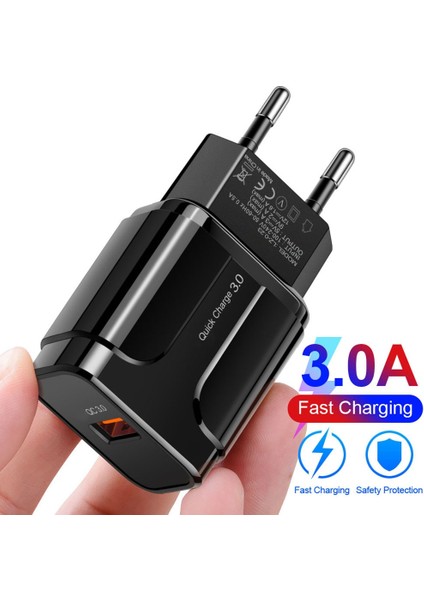 18W 3A Hızlı Şarj Cihazı Qc 3.0 USB Şarj Cihazı Hızlı Şarj 3.0 Telefon Şarj Cihazı iPhone Için Huawei Için Samsung Için Xiaomi Ab Abd Tak (Yurt Dışından)